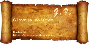 Glovnya Volfram névjegykártya